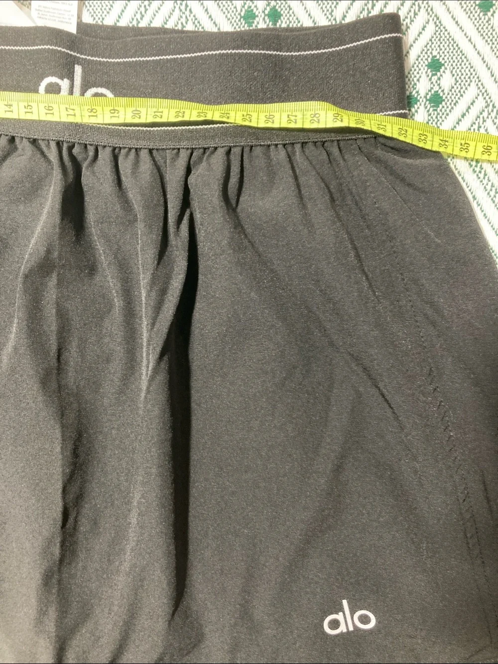 ALO Yoga Black Athletic Skirt with Logo Waistband